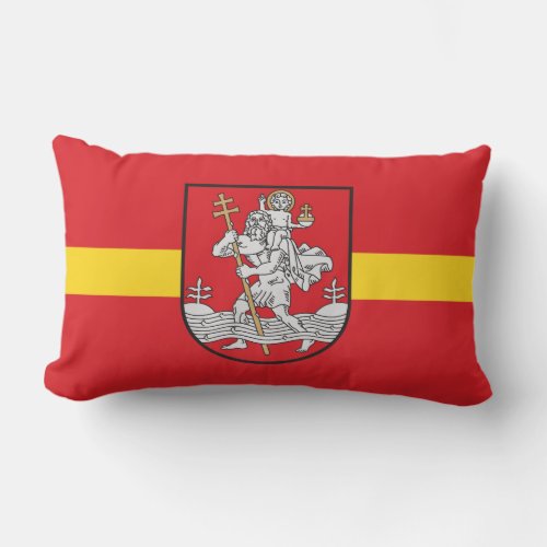 Flag of Vilnius Lithuania Lumbar Pillow