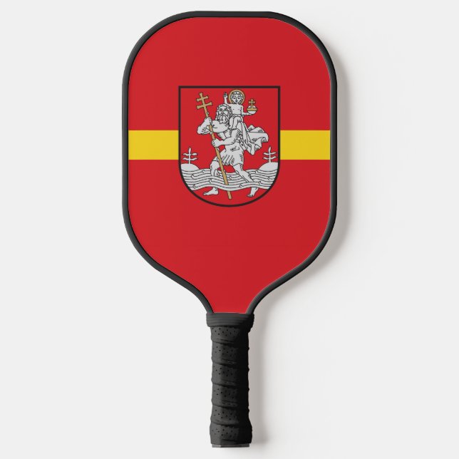 Flag of Vilnius, Lithuania  Pickleball Paddle (Front)