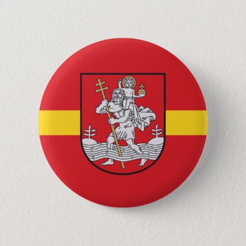 Flag of Vilnius Lithuania Pinback Button