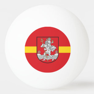 Flag of Vilnius, Lithuania Ping Pong Ball