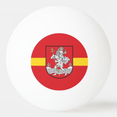 Flag of Vilnius Lithuania Ping Pong Ball