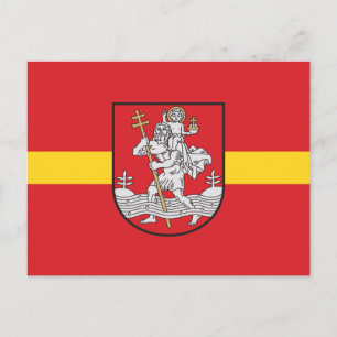 Flag of Vilnius, Lithuania Postcard
