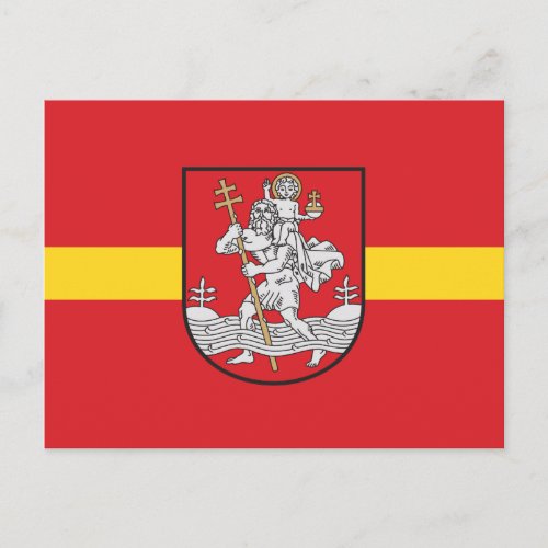 Flag of Vilnius Lithuania Postcard