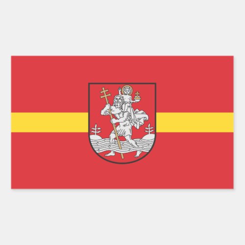 Flag of Vilnius Lithuania Rectangular Sticker