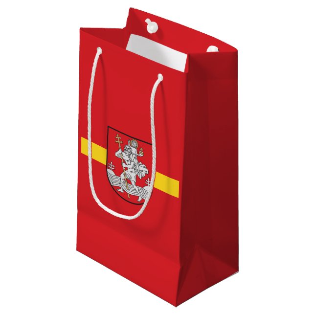 Flag of Vilnius, Lithuania Small Gift Bag (Front Angled)
