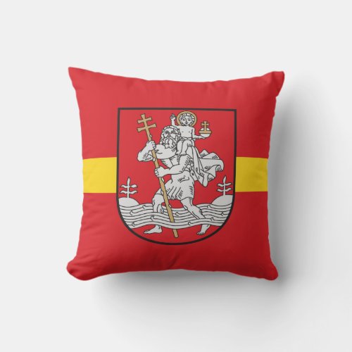 Flag of Vilnius Lithuania Throw Pillow