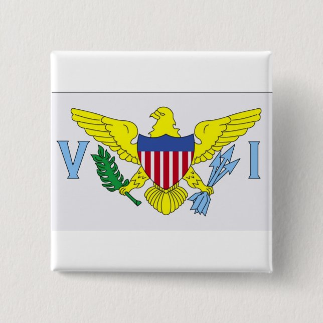 Flag of Virgin Islands Button (Front)