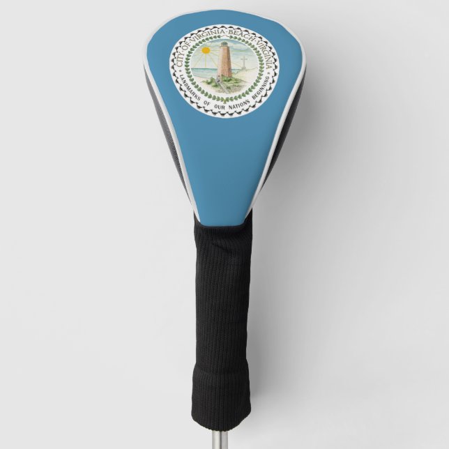 Flag of Virginia Beach, Virginia Golf Head Cover (Front)