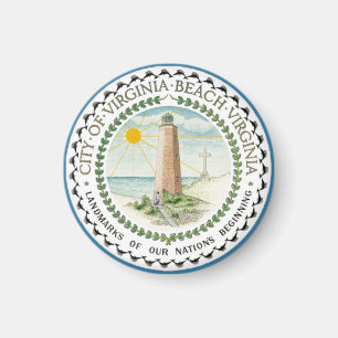 Flag of Virginia Beach, Virginia Magnet