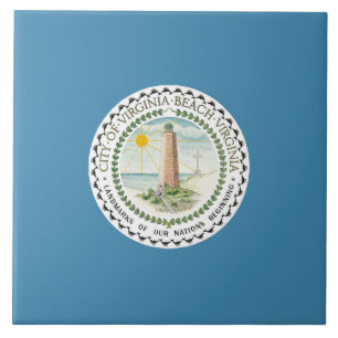 Flag of Virginia Beach (Virginia, USA) Ceramic Tile