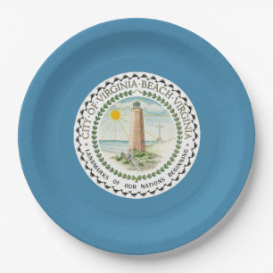 Flag of Virginia Beach (Virginia, USA) Paper Plates