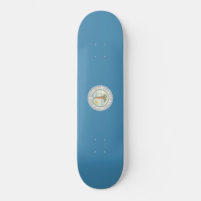 Flag of Virginia Beach (Virginia, USA) Skateboard (Front)
