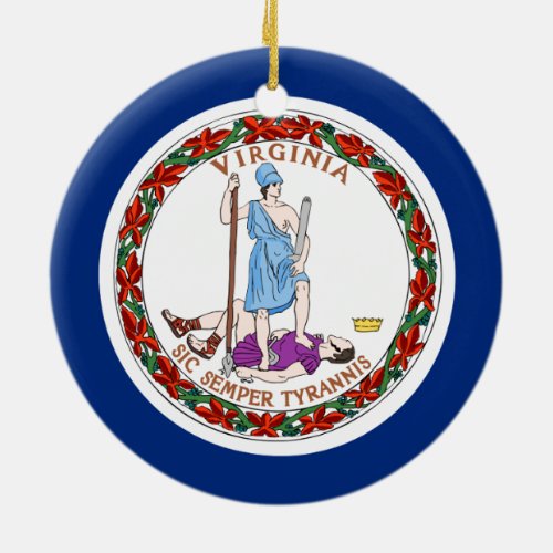 Flag of Virginia Ceramic Ornament