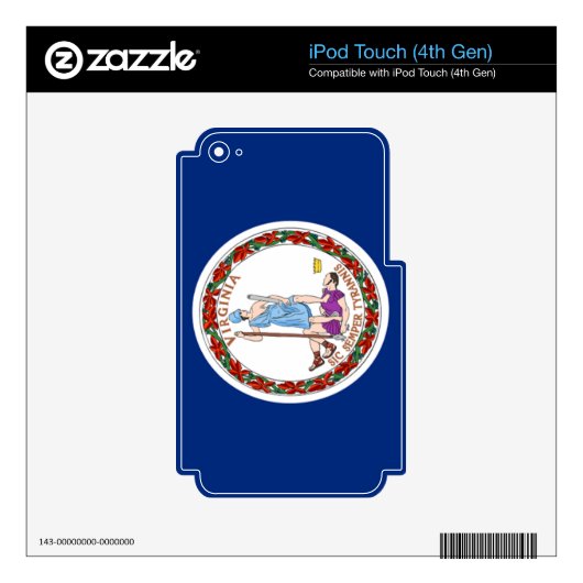 Flag of Virginia Skin For iPod Touch 4G (Product)