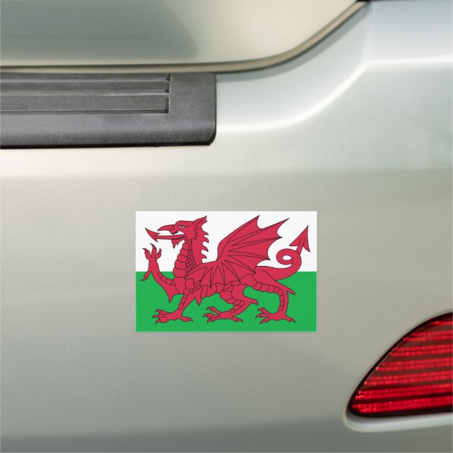 Flag of Wales Car Magnet (In Situ)