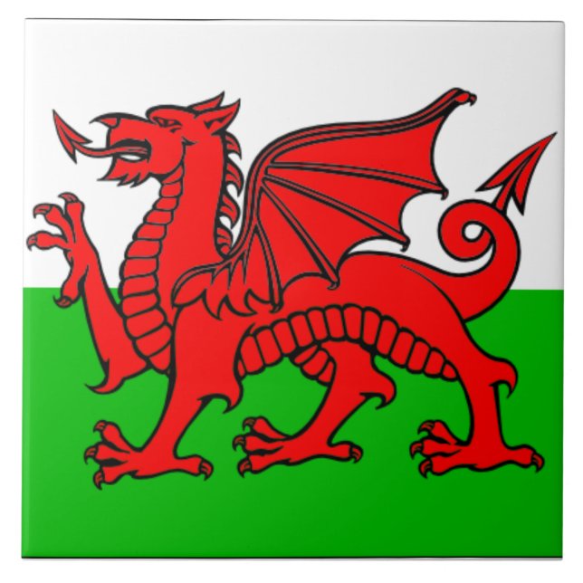 Flag of Wales Ceramic Tile (Front)