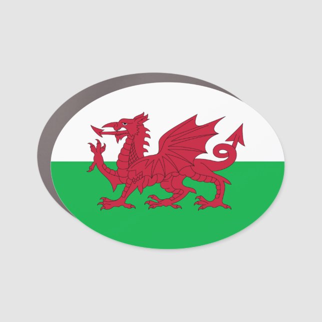 Flag of Wales (Cymru) Car Magnet (Front)