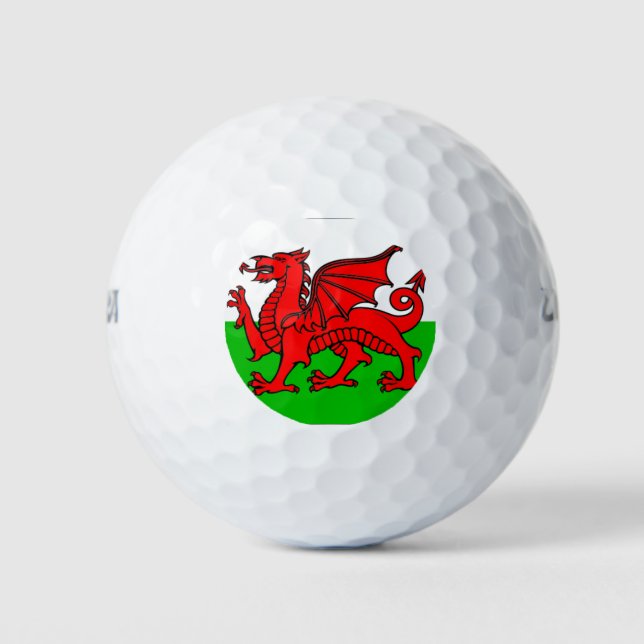 Flag of Wales Golf Balls (Front)