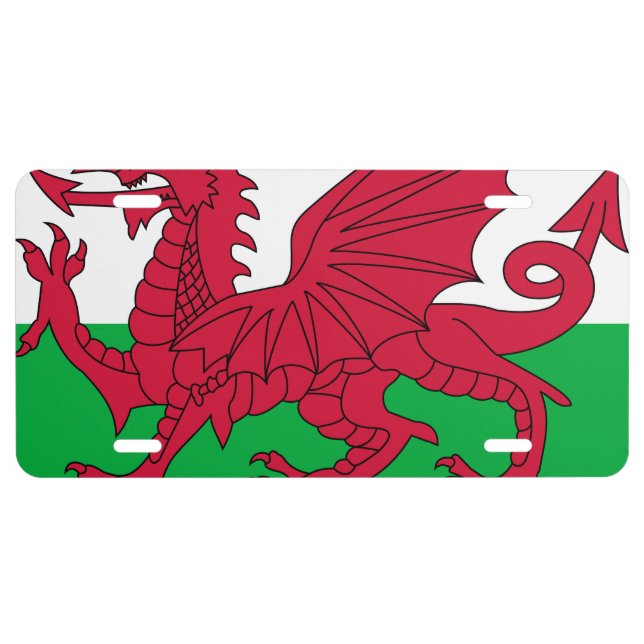 Flag of Wales License Plate (Front)