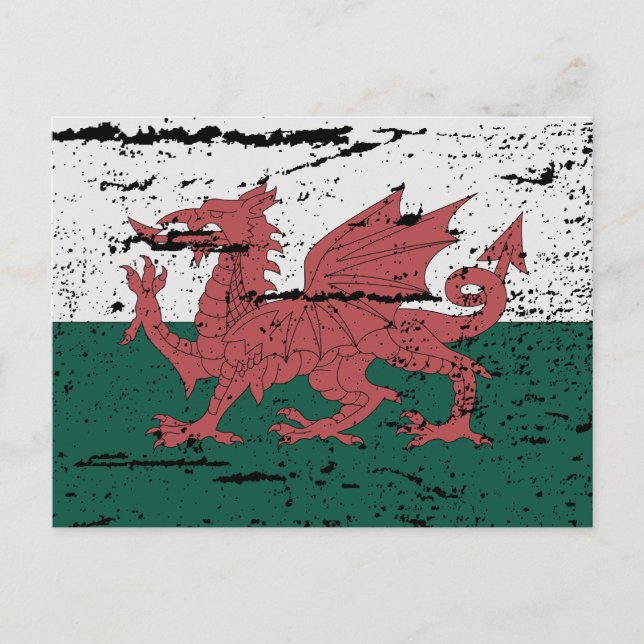 FLAG OF WALES POSTCARD (Front)