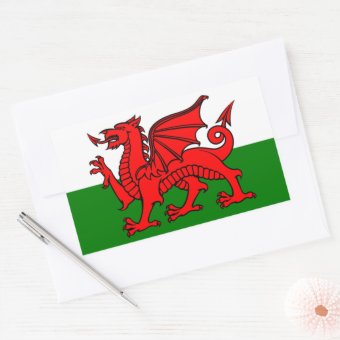 Flag of Wales Rectangular Sticker | Zazzle