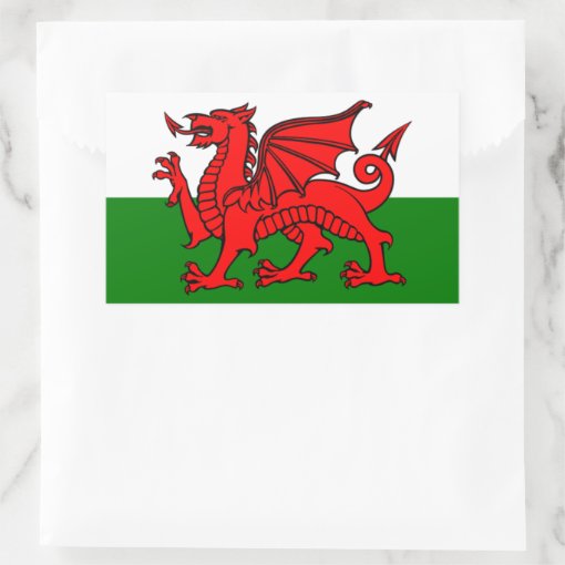 Flag of Wales Rectangular Sticker | Zazzle
