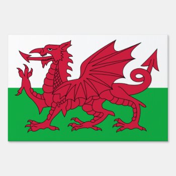 Flag Of Wales Sign by FlagGallery at Zazzle