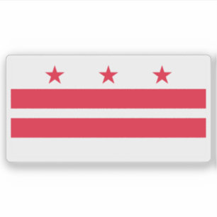 Flag of Washington, D.C (Columbia district), USA Sticker