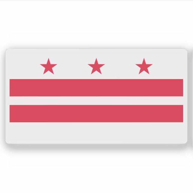 Flag of Washington, D.C (Columbia district), USA Sticker (Front)
