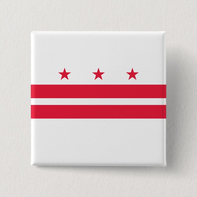 Flag of Washington D.C. (District of Columbia) Button (Front)