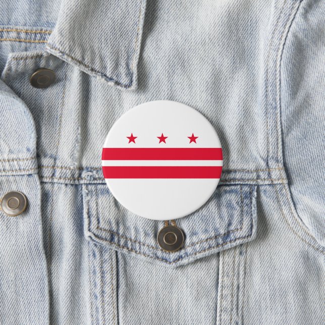 Flag of Washington D.C. (District of Columbia) Button (In Situ)