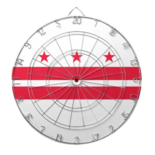 Flag of Washington D.C. (District of Columbia) Dart Board (Front)