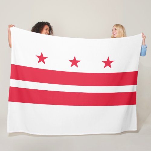 Flag of Washington DC District of Columbia Fleece Blanket
