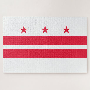 Flag of Washington D.C. (District of Columbia) Jigsaw Puzzle
