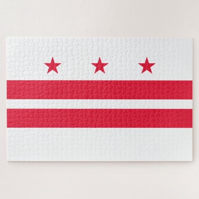 Flag of Washington D.C. (District of Columbia) Jigsaw Puzzle (Horizontal)