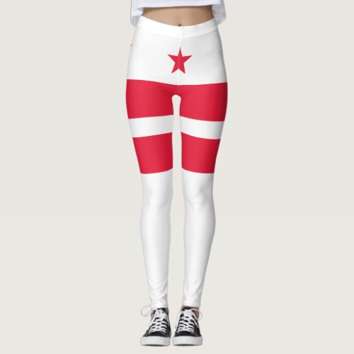 Flag of Washington DC District of Columbia Leggings