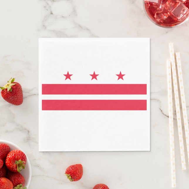 Flag of Washington D.C. (District of Columbia) Napkins (Insitu)