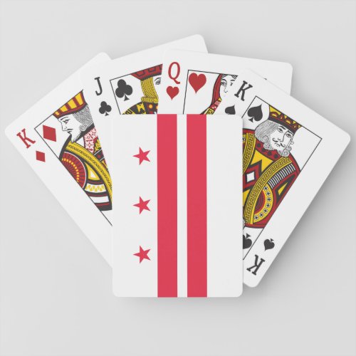 Flag of Washington DC District of Columbia Poker Cards