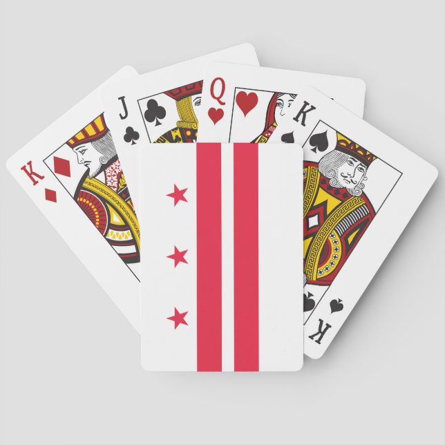 Flag of Washington D.C. (District of Columbia) Poker Cards (Back)