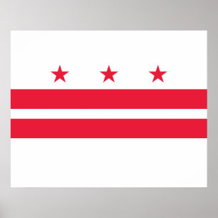 Flag of Washington D.C. (District of Columbia) Poster