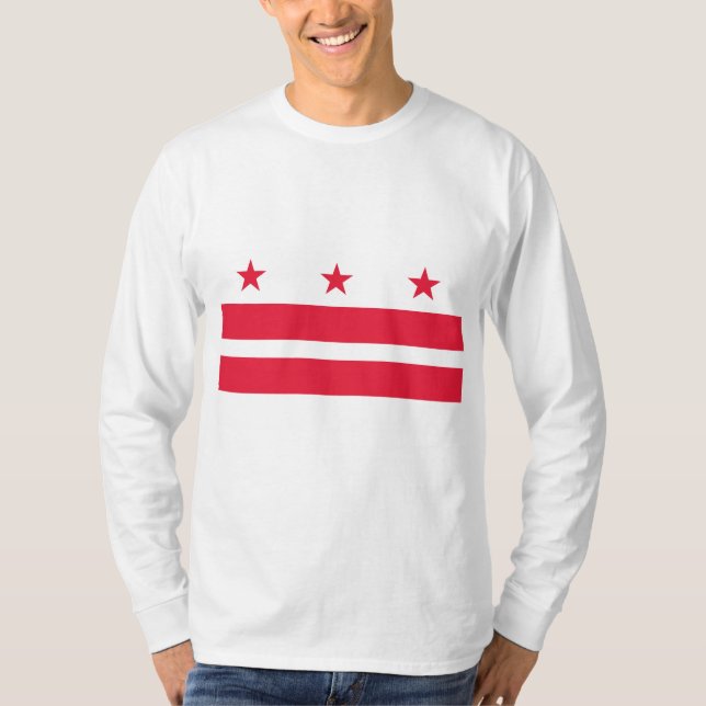 Flag of Washington D.C. (District of Columbia) T-Shirt (Front)
