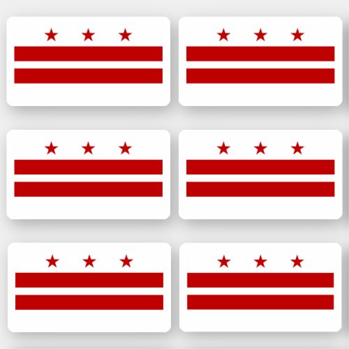 Flag of Washington DC American state flag Sticker