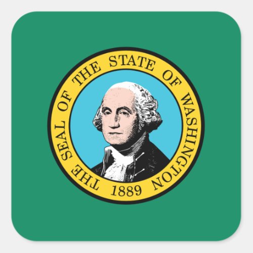 Flag of Washington State Square Sticker
