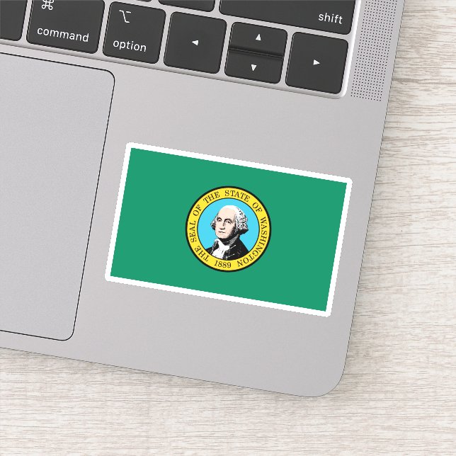 Flag of Washington State Sticker (Detail)