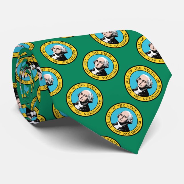 Flag of Washington State - USA Neck Tie (Rolled)