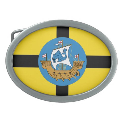 Flag of Wellington City New Zealand Belt Buckle