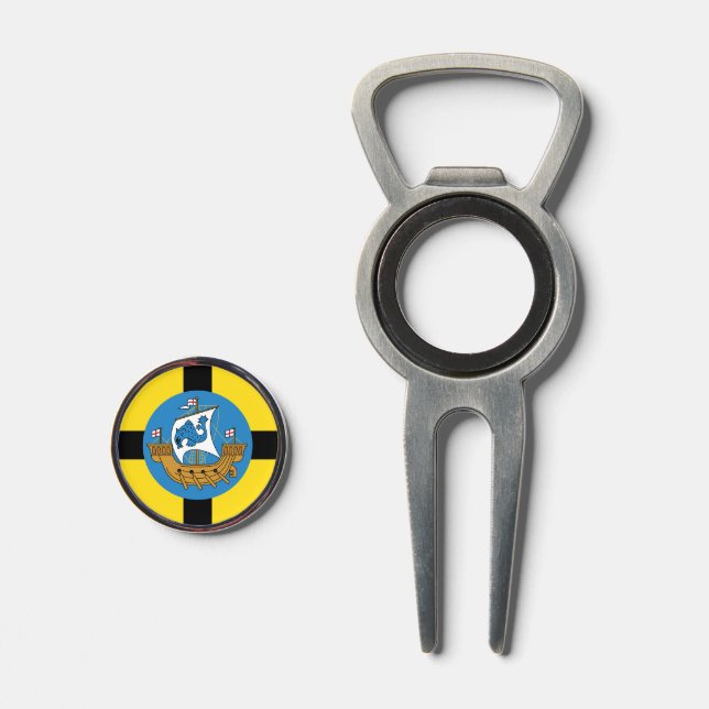 Flag of Wellington City, New Zealand Divot Tool (Front (Open))