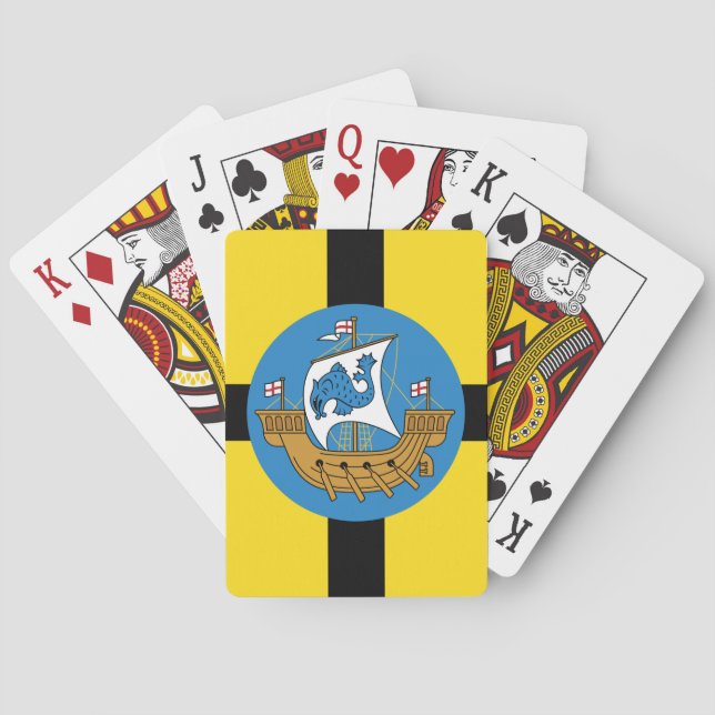 Flag of Wellington City, New Zealand Poker Cards (Back)