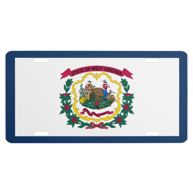 Flag of West Virginia, USA License Plate (Front)