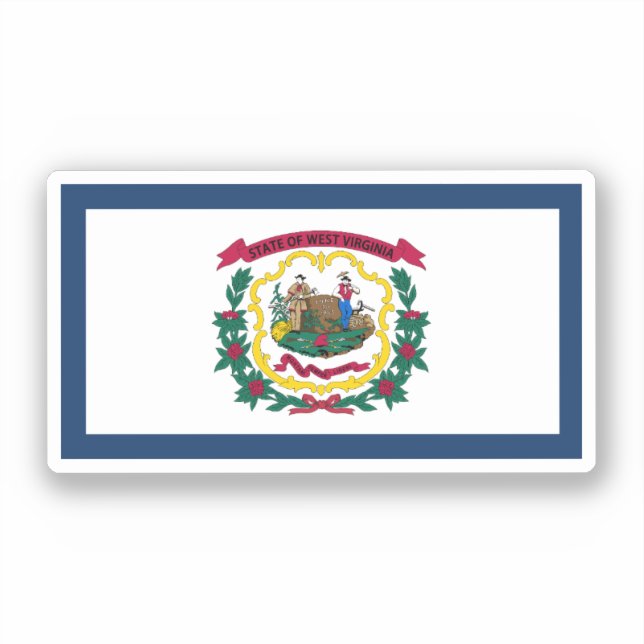 Flag of West Virginia, USA Sticker (Front)